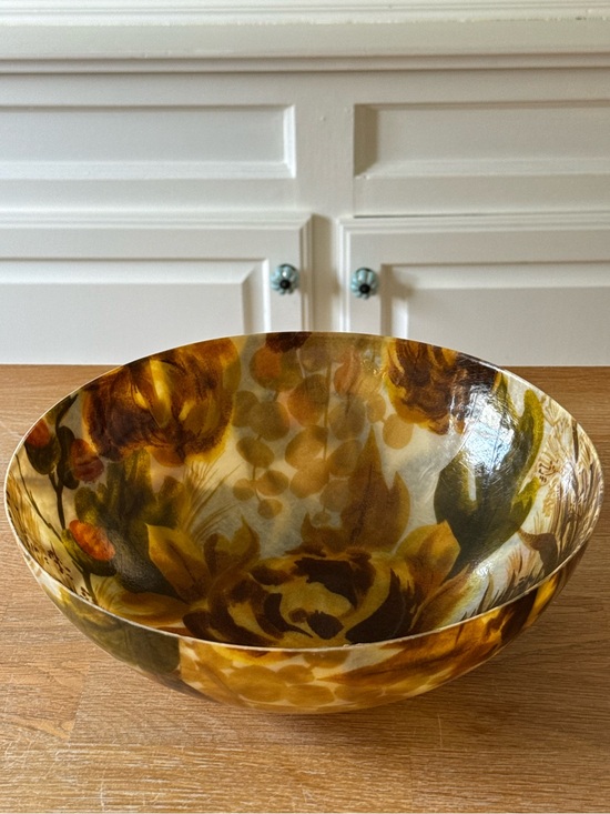 Traymold Other - Traymold MCM Fiberglass Bowl | Autumn Floral | 1960s | Serving Bowl